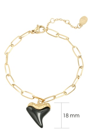 Bracelet Black Heart Stainless Steel h5 Picture2
